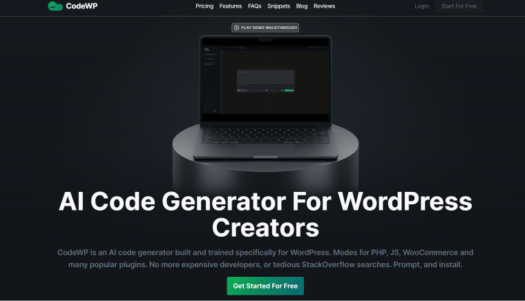 codewp wordpress plugin page