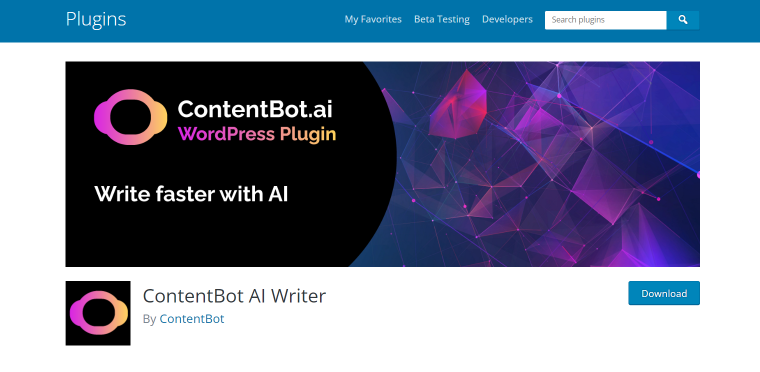 contentbot ai writer wordpress plugin