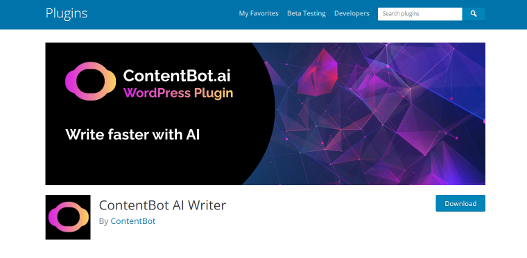 plugin wordpress écrivain contentbot ai