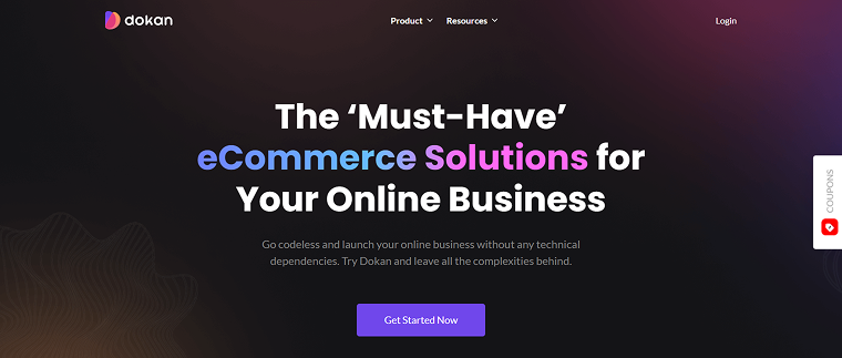 dokan website frontpage