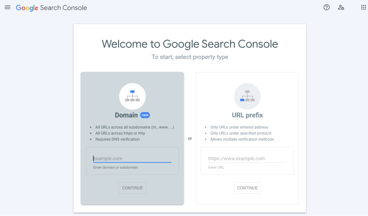 google search console setup