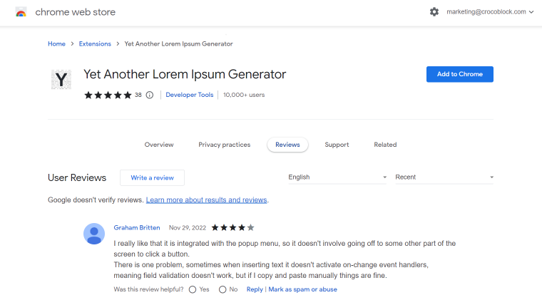 Lorem ipsum generator