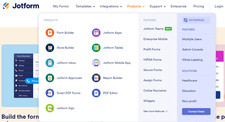 Jotform products