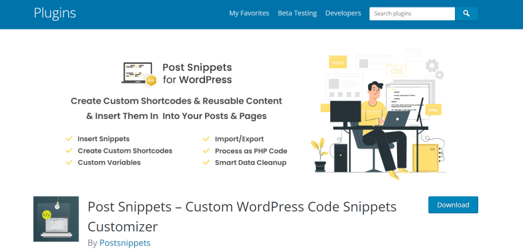 post snippets plugin for wordpress