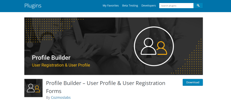 profile builder plugin
