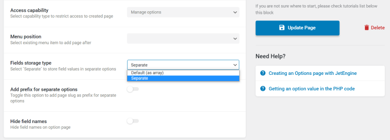 JetEngine wp-options compatibility