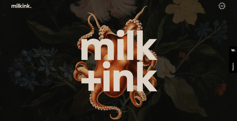 полноэкранный медиа макет от креативной студии milkink