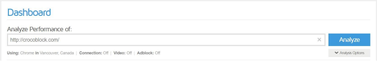 Gtmetrix dashboard to analyze site performance