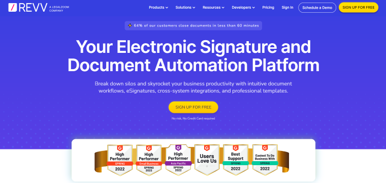 revv document automation platform