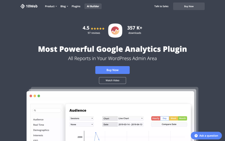 10WebAnalytics plugin homepage