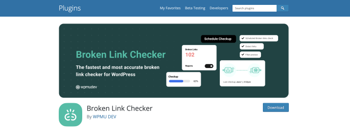 Broken Link Checker plugin