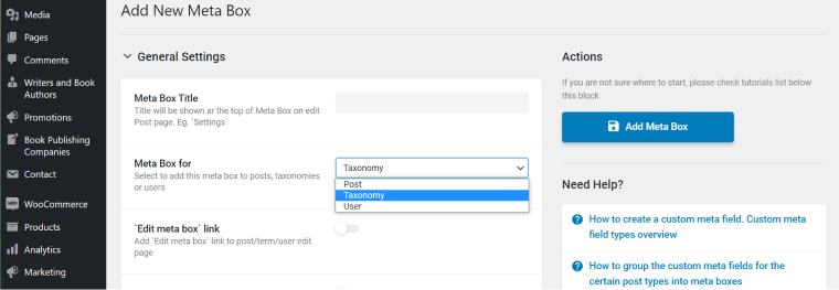 WordPress taxonomy