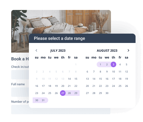 dynamic booking calendar built with jetengine