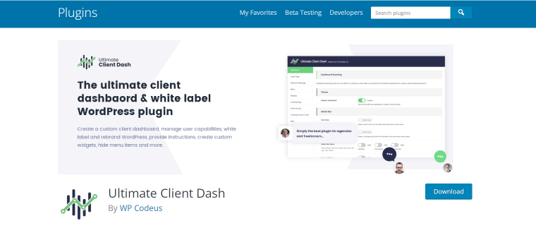 ultimate client dash white label wordpress plugin