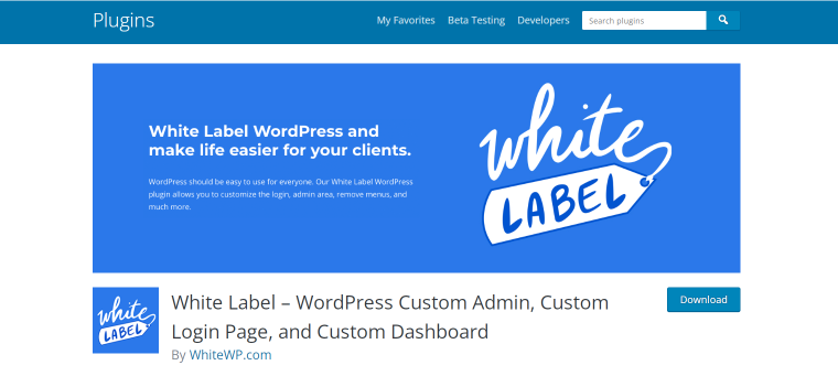 white label by whitewp.com wordpress plugin