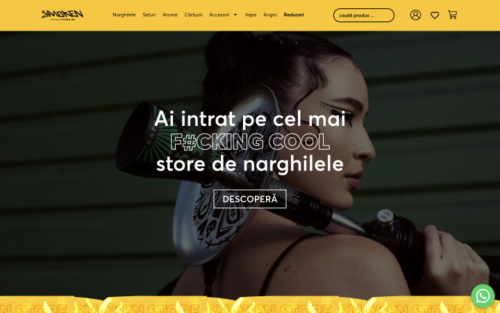 Smoken Store website homepage