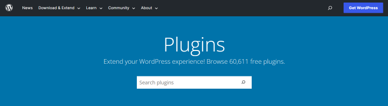 number of free plugins on wordpress.org