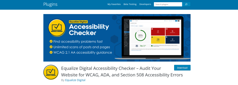 free accessibility checker wordpress plugin