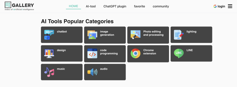 ai tool gallery categorization