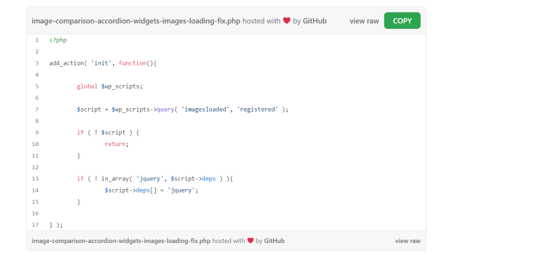 gist github insert in WordPress