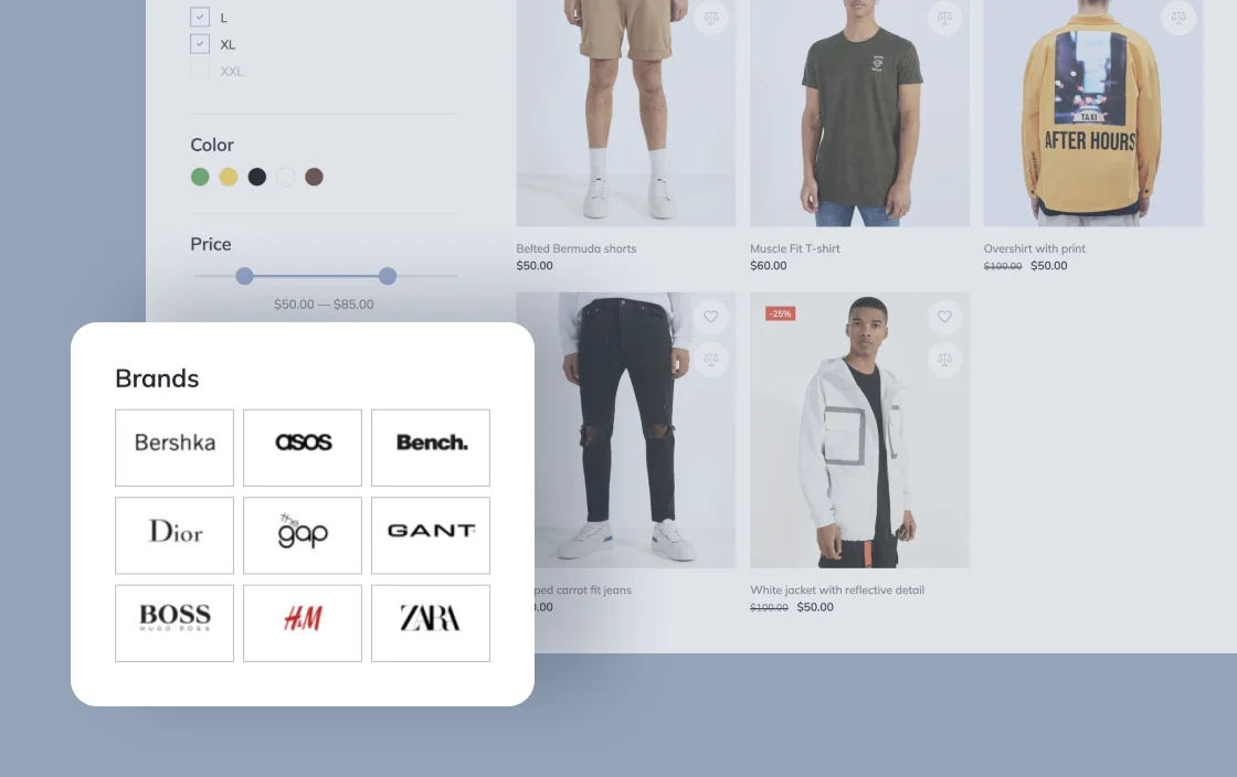JetSmartFilters visual filter widget for WooCommerce Shop template demo for Elementor