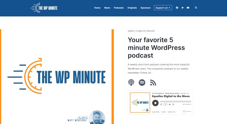 the wp minute newsletter and podcast
