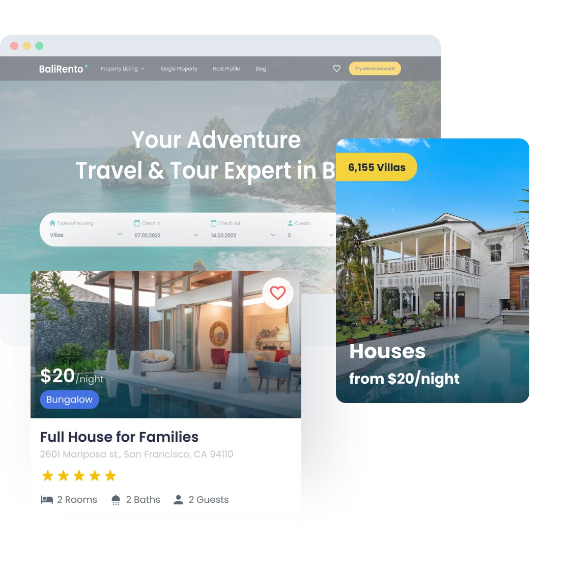 crocoblock dynamic template for vacation booking