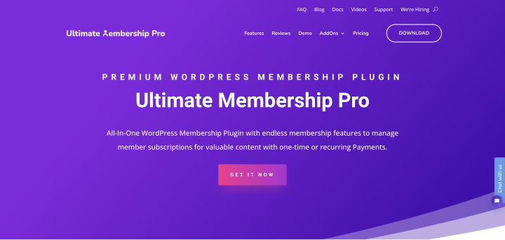 Ultimate Membership Pro plugin homepage