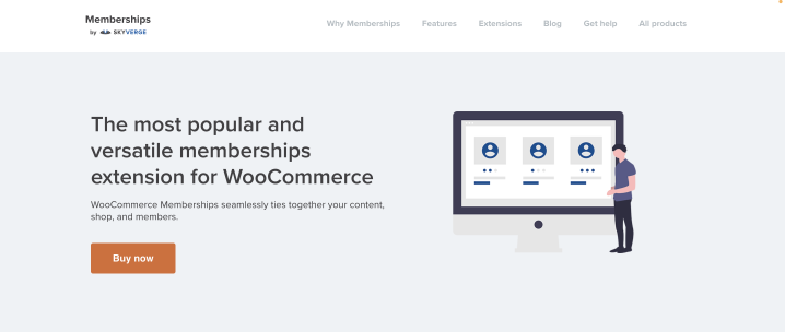 WooCommerce Memberships plugin homepage