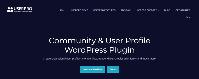 UserPro plugin homepage