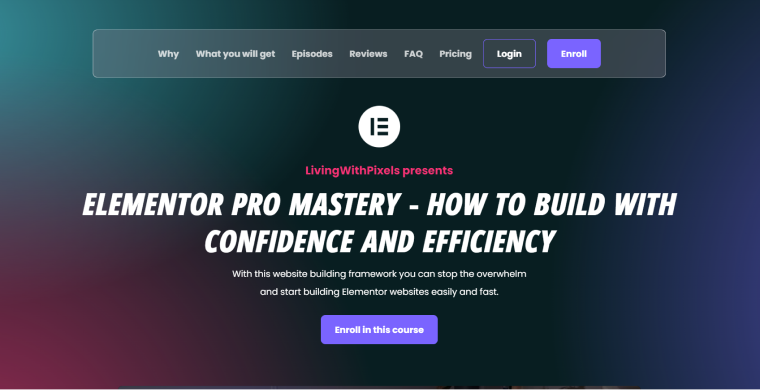 elementor pro mastery course by livingwithpixels