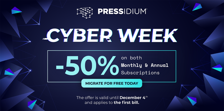 pressidium black friday and cyber monday deals