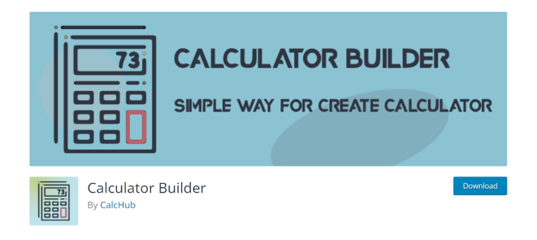 Calculator builder plugin