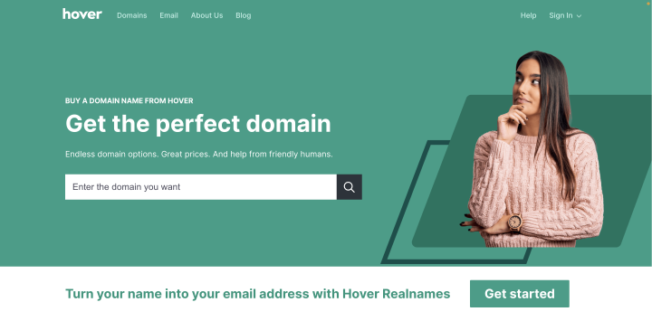 Hover homepage