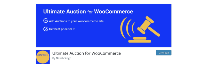Ultimate Auction for WooCommerce plugin