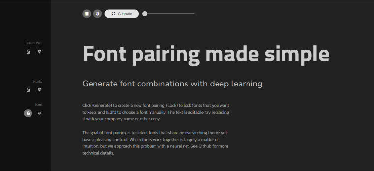 fontjoy font combination tool