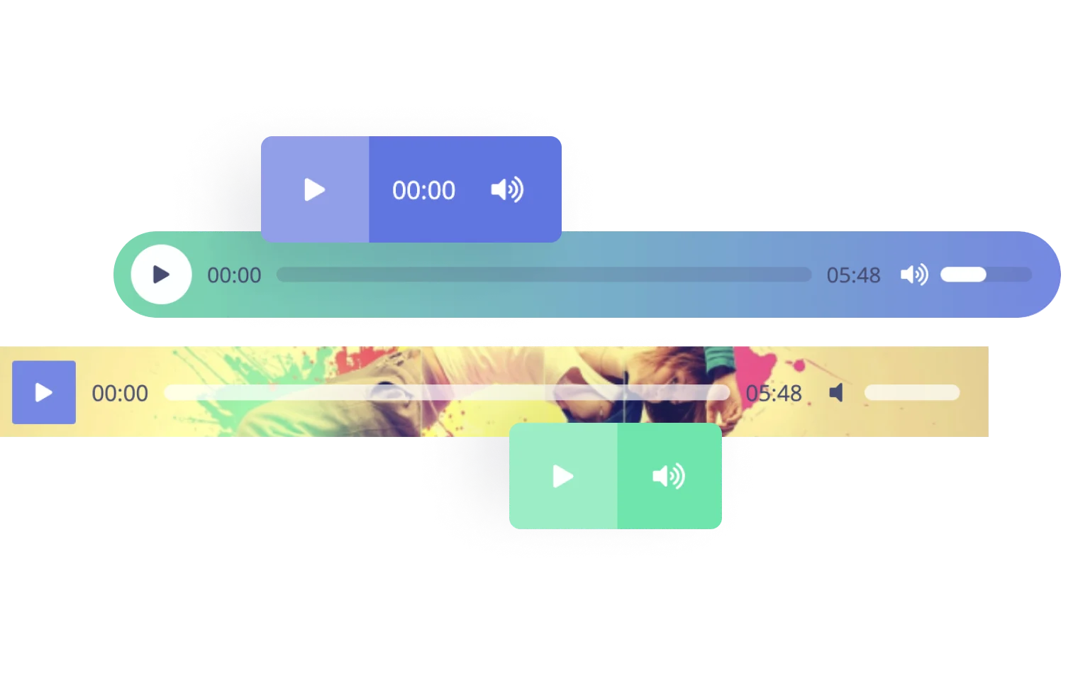 JetElements audio player widget style options for Elementor
