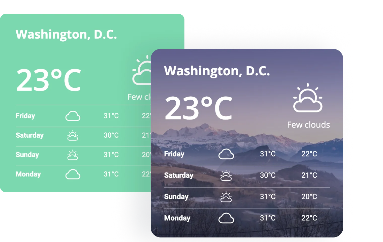 JetElements weather widget style options for Elementor