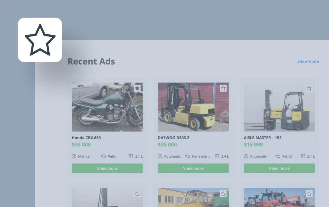 Data Store Button widget for Car Dealer template demo for Gutenberg