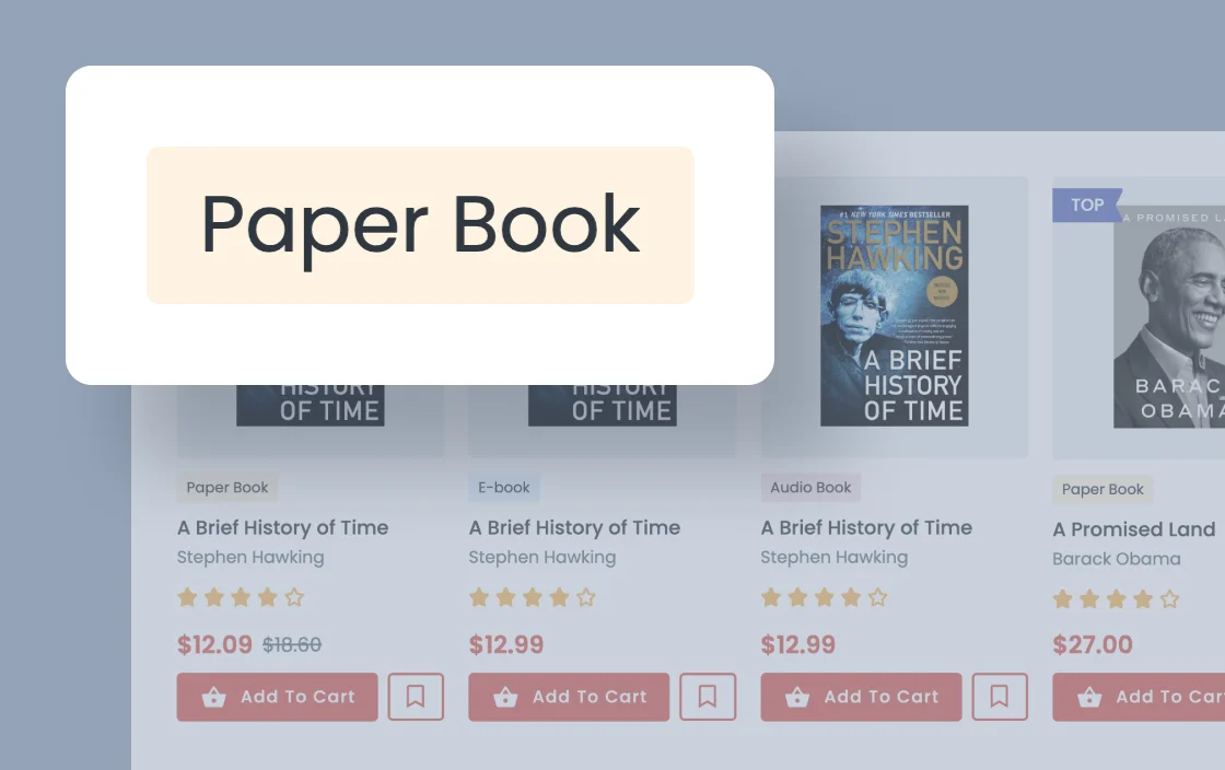 Dynamic Terms widget for Bookstore template demo for Elementor