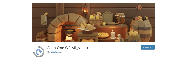 All-in-one WP migration plugin homepage