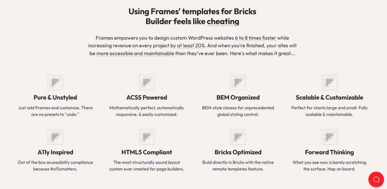 Frames io Bricks WordPress