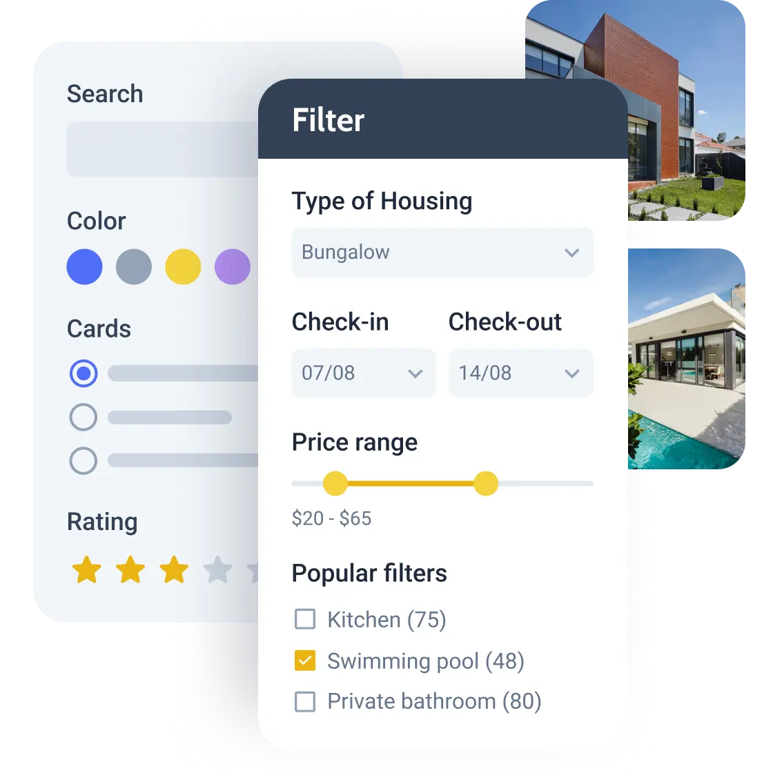 filters for real estate websites made with crocoblock plugins