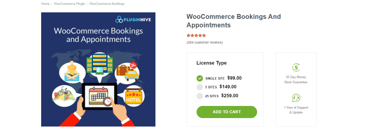 woocommerce bookings and appointments wordpress plugin