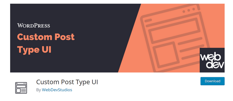 Custom Post Type UI plugin