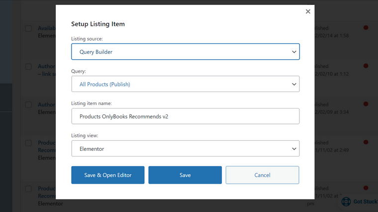 listing template Crocoblock