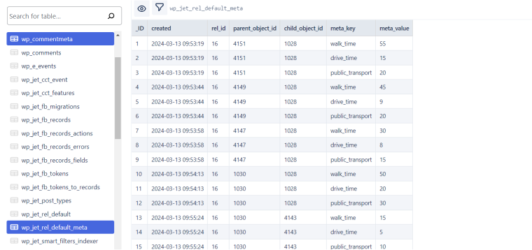 Wordpress Crocoblock database query