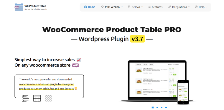 WooCommerce product table plugin