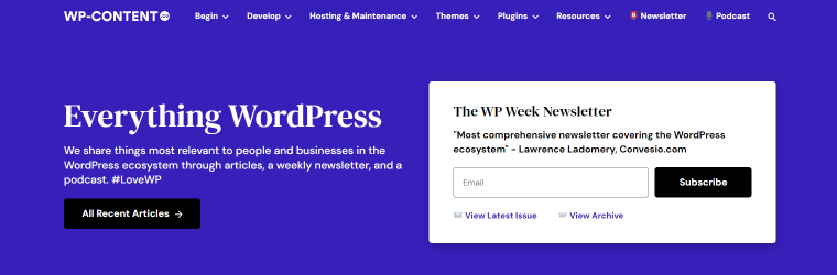 wp-content newsletter banner