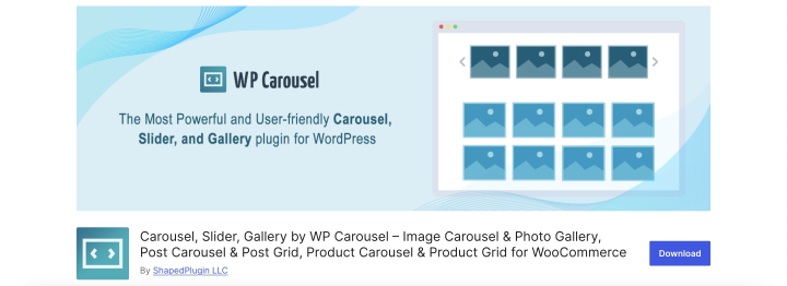 WP Carousel plugin page on wordpress.org
